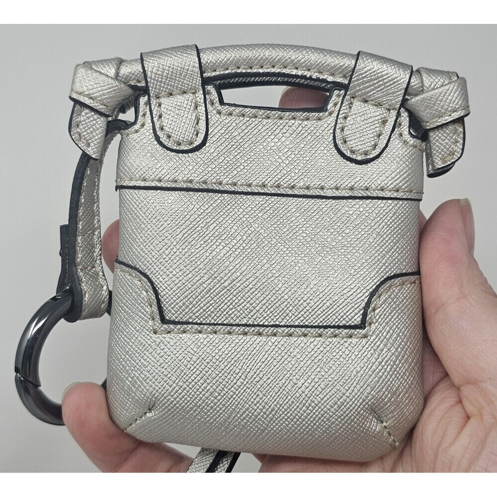 Foley & Corinna Silver Leather Tiny Disco City Satchel Handbag Charm Coin Purse - Picture 4 of 12